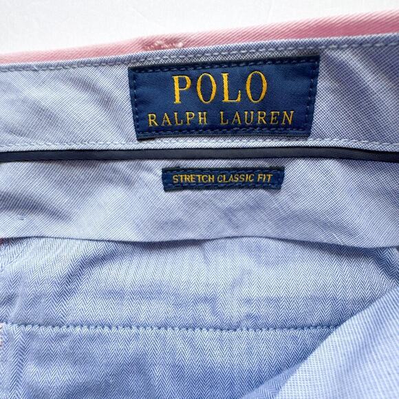 Polo Ralph Lauren Stretch Classic Fit Pink Chino Shorts Men’s Size 34 NWT - Picture 3 of 10